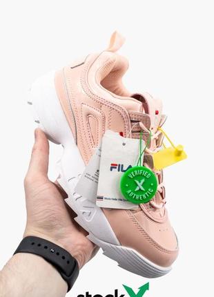 Кросівки fila disruptor 2 pink \ white3 фото