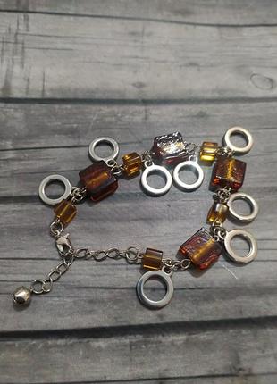 Браслет метал скло пластик