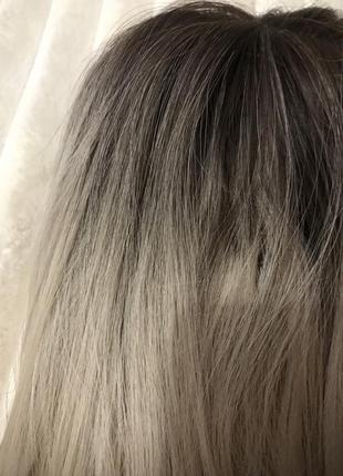 Брак! парик синтетический,блонд,с чёлкой