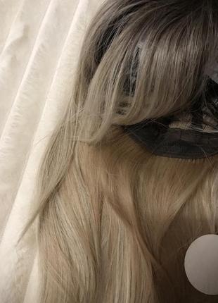 Брак! парик синтетический,блонд,с чёлкой