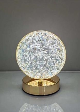 Настольная лампа с кристаллами и бриллиантами creatice table lamp 19 4 вт4 фото