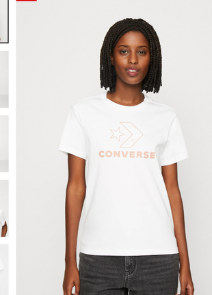 Футболка converse floral star chevron short sleeve - t-shirt, размер xs2 фото