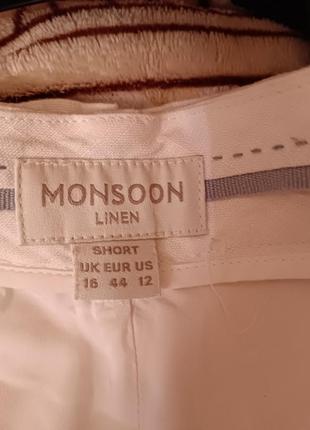 Женские брюки из 100% льна monsoon большого размера.7 фото