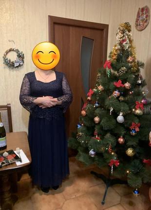 Платье синего цвета