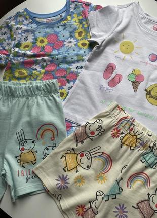 Летние наборы на 3-4 года (98-104см) футболка, шорты, шорты, костюм2 фото