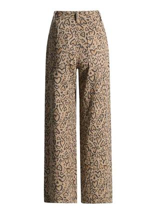 Круті джинси штани леопардові леопардовий принт5 фото