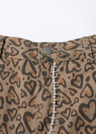 Круті джинси штани леопардові леопардовий принт7 фото