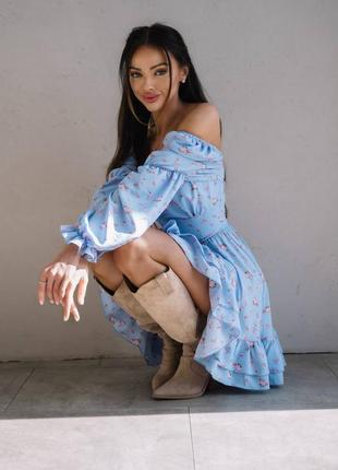 Ніжна міні сукня в квіти10 фото