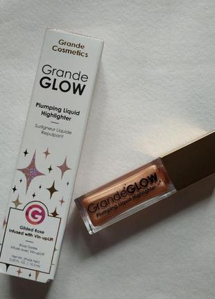 Рідкий хайлайтер grande cosmetics grandeglow plumping liquid highlighter 10,3 мл4 фото