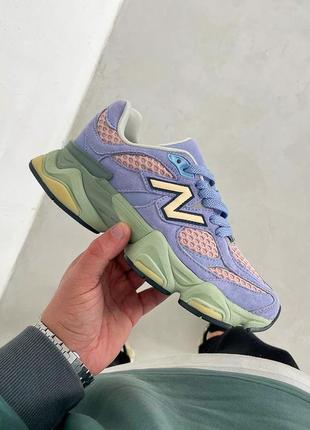 Шикарные женские кроссовки new balance 9060 purple peach сиреневые