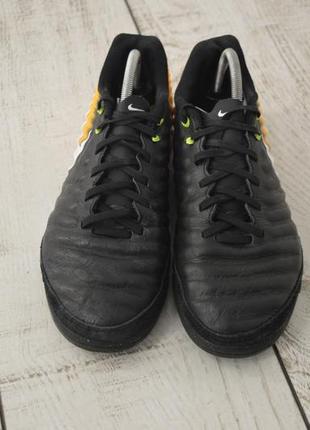 Nike tiempo x чоловічі футбольні кросівки футзалки чорно жовтого кольору 40 розмір3 фото