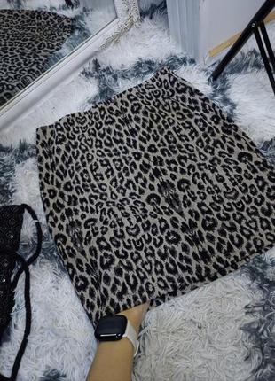 Спідниця леопард юбка леопард