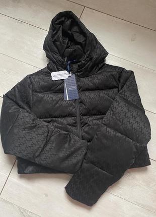 Укороченная зимняя куртка демисезонная евро зима черная jack wills4 фото