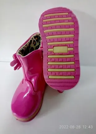 Сапоги, ботиночки, полусапожки туфли девочка р. 20 и 23 весна демисезонные розовые новые6 фото