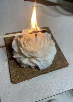 Свеча пион соевая