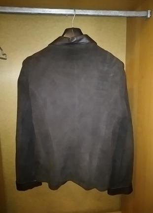 Шикарный пиджак замшевый с кожаными вставками2 фото