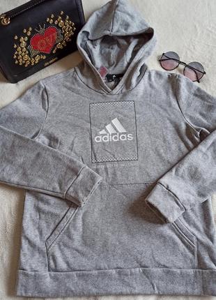 Худи подростковое серое adidas1 фото