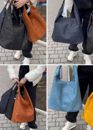 Вместительные, удобные, яркие шопперы 2 в 1 + маленькая сумочка в комплекте.6 фото