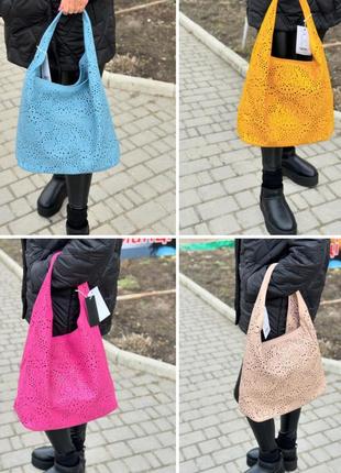 Вместительные, удобные, яркие шопперы 2 в 1 + маленькая сумочка в комплекте.4 фото