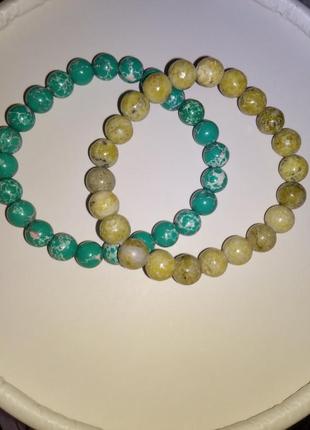 Браслети з натурального каменю 2 шт