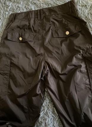 Гарні штани  карго плащовка  коричневі хс 6-85 фото