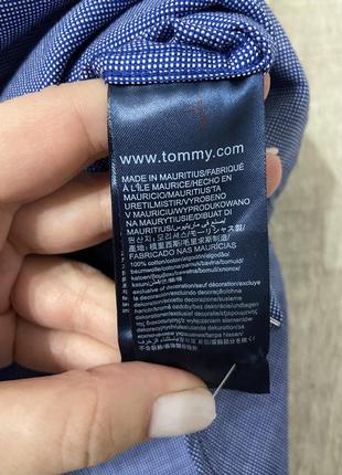 Новая хлопковая рубашка tommy hilfiger мужская цвет синий regular fit классический воротник размер м 468 фото