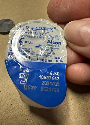Air optix -6,4 лінзи 7 шт5 фото