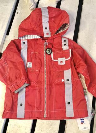 Ветровка куртка пальто для мальчиков wojcik baby красная 68.74,862 фото
