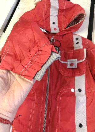 Ветровка куртка пальто для мальчиков wojcik baby красная 68.74,863 фото