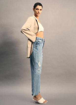 Фирменные джинсы h&amp;m премиум качество момы свободные с высокой талаей люкс женские широкие джинсовые брюки3 фото