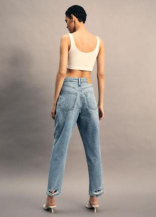Фирменные джинсы h&amp;m премиум качество момы свободные с высокой талаей люкс женские широкие джинсовые брюки2 фото