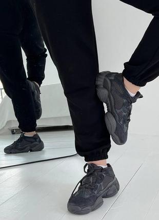 Женские кроссовки adidas yeezy boost 500 utility black premium