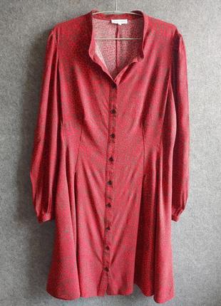 Полуприталиное цельнокройное платье из вискозы 48-50 размера5 фото