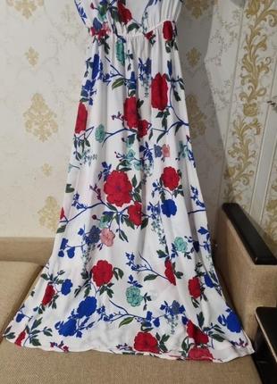 Сарафан j. stars макси с открытыми плечами в цветы