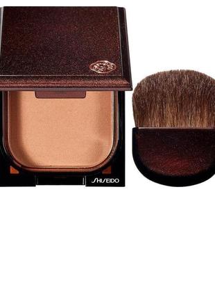 Компактна пудра з відтінком засмаги shiseido bronzer poudre bronzante тестер