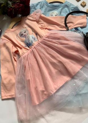 📝 нежное воздушное платье с принцессой эльзой 😍2 фото