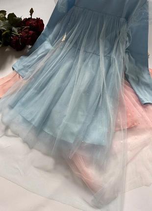 📝 нежное воздушное платье с принцессой эльзой 😍3 фото