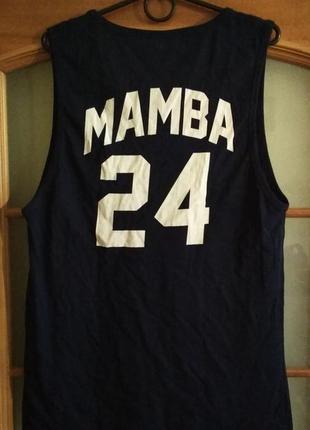 Мужская баскетбольная майка nba kobe bryant 24 mamba (m-l) очень редкая2 фото