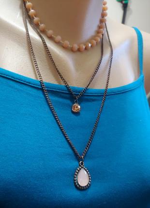 Колье трехярусное