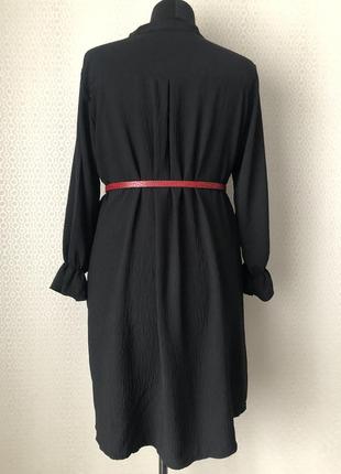 Классное черное платье кафтан, италия, вискоза, размер универсальный (l-4xl)5 фото