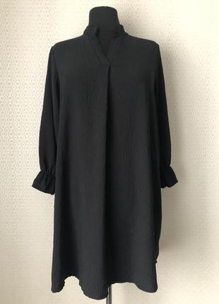 Классное черное платье кафтан, италия, вискоза, размер универсальный (l-4xl)2 фото