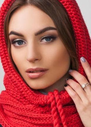 Снуд-капюшон вязаный!