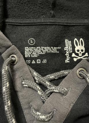 Psycho bunny (сша) кофта худи толстовка черная р. l4 фото