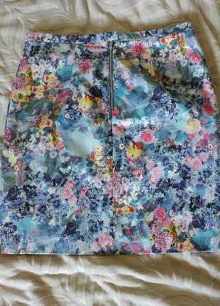 Очень красивая юбка в цветочный принт h&m3 фото