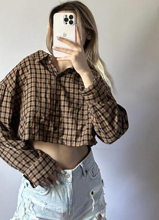 Укороченная рубашка h&m