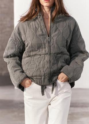 Zara  жіноча демісезонна куртка стьобана5 фото