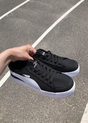 Кроссовки puma basket black white