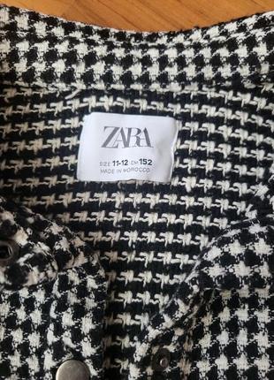 Zara фирменная теплая рубашка оверсайз жакет на девочку зара оригинал куртка пиджак клетка6 фото