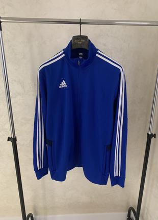 Олимпийка синяя adidas tiro19 training jacket blue dt5271 с полосками1 фото