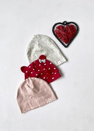 Шапки біні легенькі весняні h&m 2-6 міс